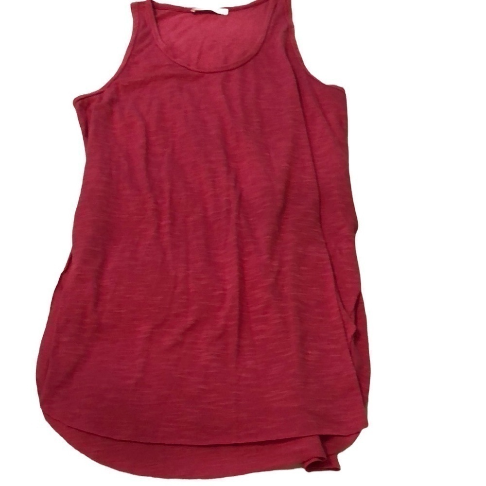 Lush Longline Tulip Side Slit Pink Top Size Small